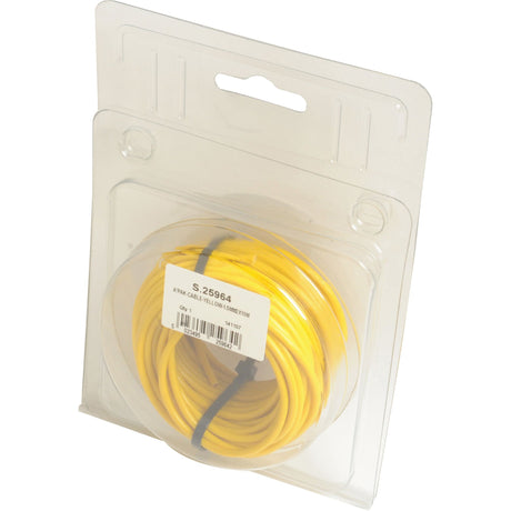 A 10-meter roll of 1.5mm² yellow electrical cable in clear plastic packaging, identified with Sparex Part No. S.25964.