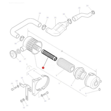 Massey Ferguson - Filter Air Inner - 3901478M2 - Farming Parts