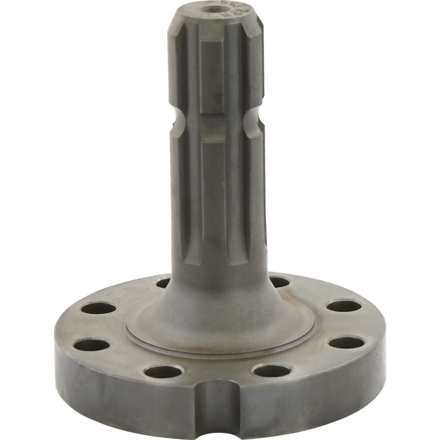 The PTO Shaft - S.260164 by Sparex is a metal mechanical component featuring a cylindrical shaft and a circular base with multiple holes, designed for compatibility with Massey Ferguson tractors and efficient operation at 540RPM.