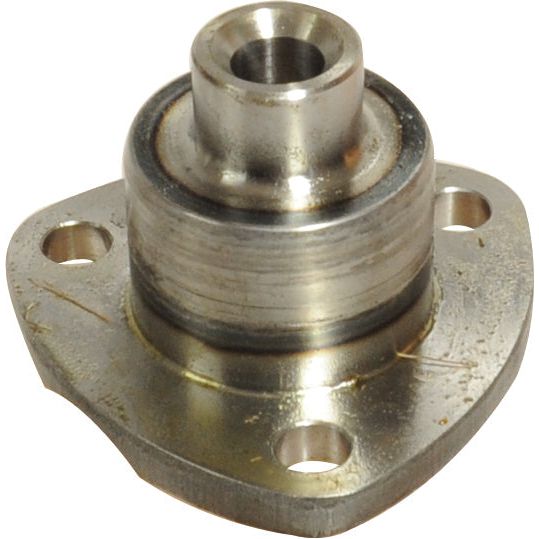 Sparex Brand King Pin - S.260182, a metal cylindrical component with a central hole and three mounting holes on the base flange.