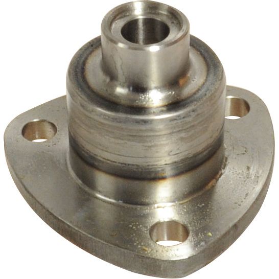 Product Specifications: The Sparex King Pin - S.260184 is a metal bearing with a flanged base featuring three mounting holes, compatible with Ford / New Holland and Case IH / International Harvester models.