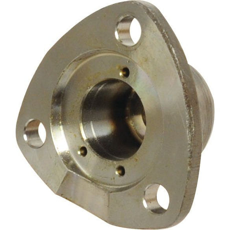 The King Pin - S.260184 by Sparex, featuring a metal flange with three bolt holes and a central cylindrical opening, is suitable for Ford / New Holland or Case IH / International Harvester machinery.