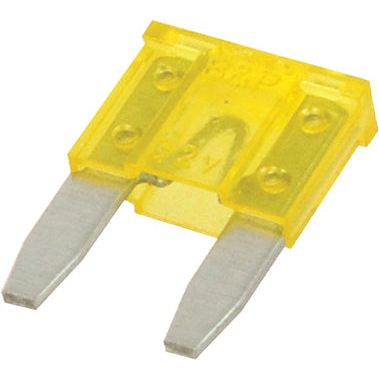 A Mini Blade Fuse from Sparex, Part No. S.26205, is yellow with 32V and rated at 20 Amps.