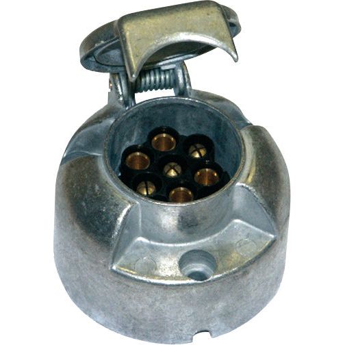 7 Pin Trailer Socket Female with Spade Connectors (Metal) 12 V - Sparex Part S.26341