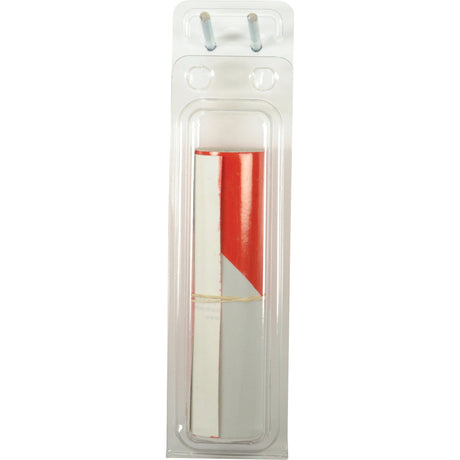 A packaged emergency candle with two wicks in a clear plastic blister pack, featuring Sparex Red and White Reflector Tape, (Agripak 2 pcs.) | Sparex Part No. S.26400, for added visibility.