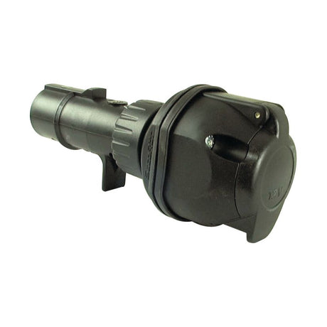 A Sparex Plug and Socket Reducer 24V/12V (Part No. S.26427) featuring a black finish with a weather-resistant design and a 7-pin female connection, suitable for 12V systems.