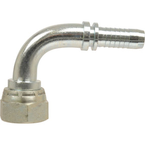 A Dicsa BSP 60° Hose Insert with a 90-degree swept swivel and hexagonal base, 1/2'' x 3/4'' female thread, Sparex Part No. S.26541.