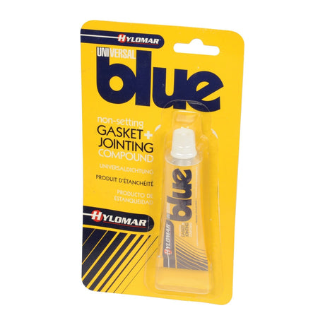 Sparex Hylomar Non Setting Gasket and Jointing Compound - Universal Blue 40g - S.26669 is a non-setting gasket sealant, perfect for reliable jointing. Packaged in striking yellow and blue, it's resistant to fluids, ensuring durability and excellence in every application.