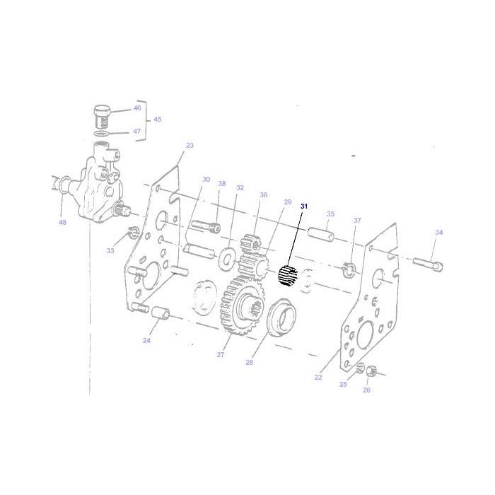 Massey Ferguson - Pump Drive Roller - 834167M1 - Farming Parts