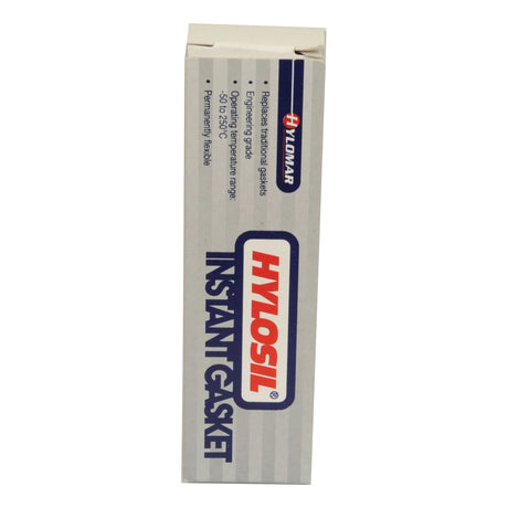 The packaging of Instant Gasket 40ml - S.26674 by Sparex, designed to replace traditional gaskets, features a wide temperature range of -50°C to 250°C. This durable rubber seal is described as permanently flexible and compatible with automotive fluids.