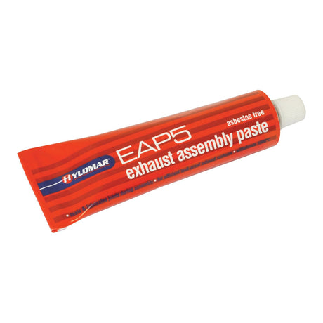 A 140g tube of Exhaust Paste S.26679 from Sparex NLA, featuring a red body, a white cap, and an asbestos-free formulation, is perfect for creating a gas-tight seal on boiler pipes.