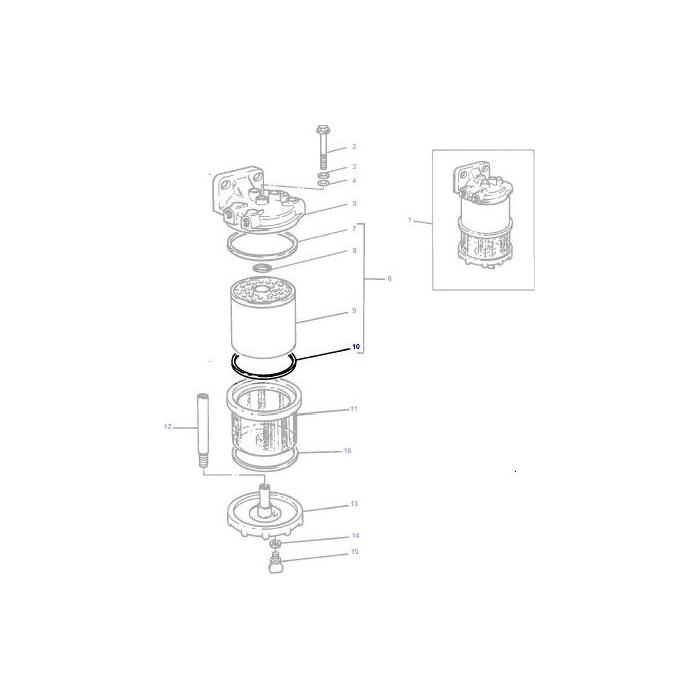 Massey Ferguson - Seal Fuel Filter - 1893536M1 - Farming Parts