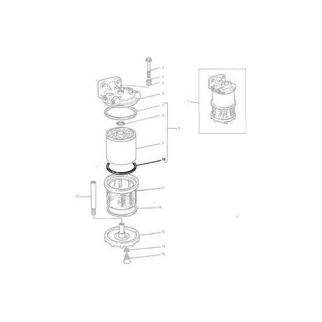 Massey Ferguson - Seal Fuel Filter - 1893536M1 - Farming Parts