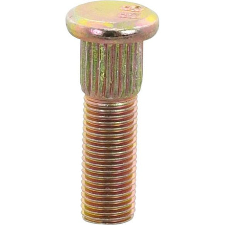 A durable and precise wheel stud from Sparex, this 3/8'' x (UNF) S.26729 model features a metallic bolt with a flat, round head and grooved shaft with threads near the bottom.