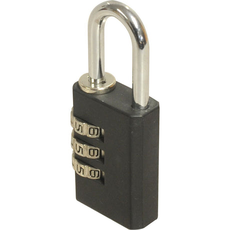 The Squire Recodable Toughlock Combination Padlock from Sparex, with a die-cast body and 30mm width (security rating: 2), features a solid steel shackle and three rotating numerical dials preset to 000, making it ideal for those seeking recodable locks.