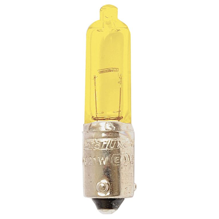 A Sparex Light Bulb (Filament) H21W, 12V, 21W with a yellow tint and a metal base, Sparex Part No. S.26936 (Box of 1 pc.).