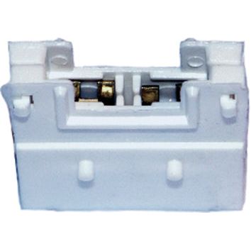 Close-up view of a Fuse Holder (Agripak 2 pcs.) with Sparex Part No. S.26987, featuring white electrical connector components and metal contacts inside, highlighting its specifications.
