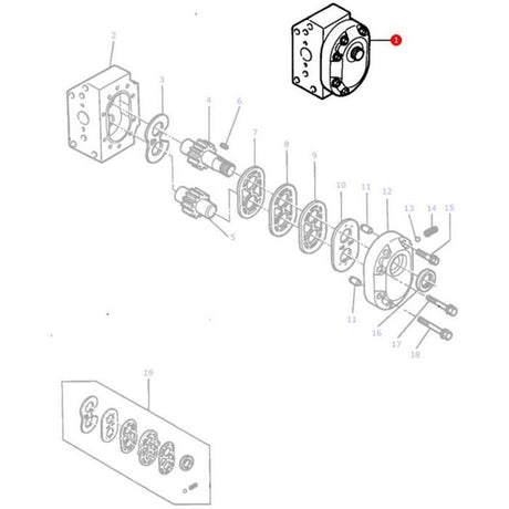 Massey Ferguson - Hydraulic Pump - 3903882M1 - Farming Parts