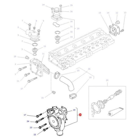 Massey Ferguson - Water Pump - 4225392M91 - Farming Parts