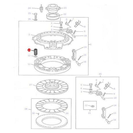 Massey Ferguson - Spring - 886396M1 - Farming Parts