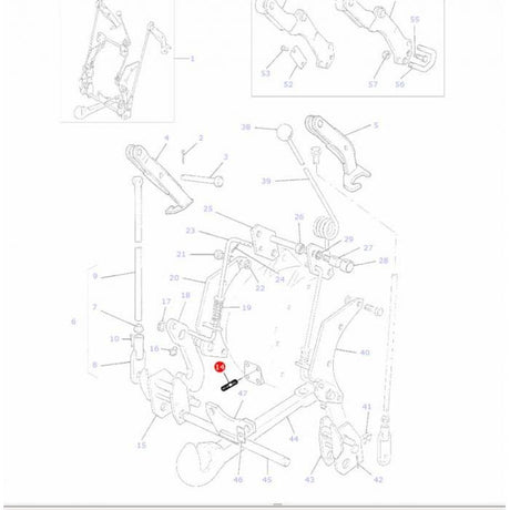 Massey Ferguson - Stud  1/2 UNC/UNF - 1860900M2 - Farming Parts