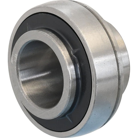 A close-up view of the Sparex Plummer Block Bearing Insert (UC207) - S.27259, featuring an open inner ring and a black seal on one side.