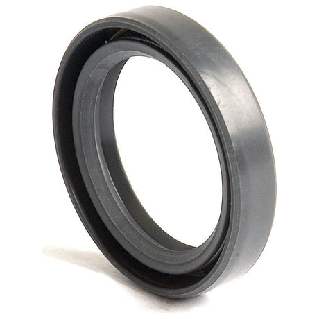 A black rubber Sparex Metric Rotary Shaft Seal, measuring 32 x 44 x 8mm with a double lip for fitting, is placed on a white background.