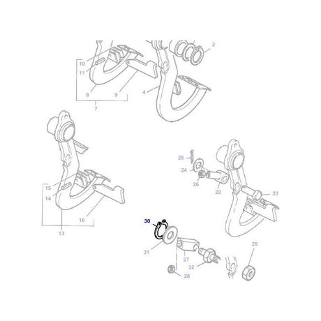 Massey Ferguson - Circlip External 14.7mm - 339276X1 - Farming Parts