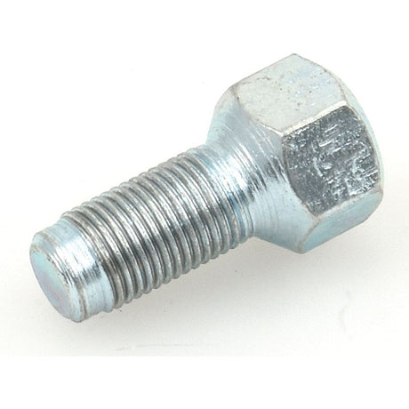 A close-up image of the metallic Sparex Cone Wheel Bolt, 1/2'' x 1 1/2'' (UNF) with a threaded shaft on a plain white background, featuring BZP clear passivation for added corrosion resistance.