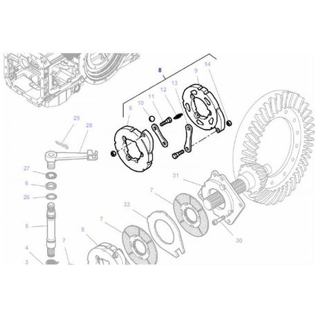 Massey Ferguson - Handbrake Actuator - 3716920M91 - Farming Parts