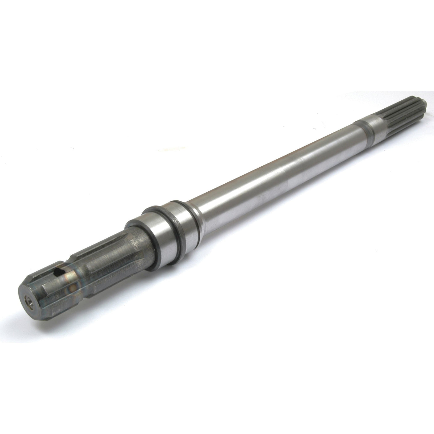 A Sparex Transmission PTO Output Shaft (Part No.S.277), featuring a cylindrical metal body with splined ends, is shown against a plain white background. This particular model is compatible with Massey Ferguson components and is typically used in machinery or automotive applications.