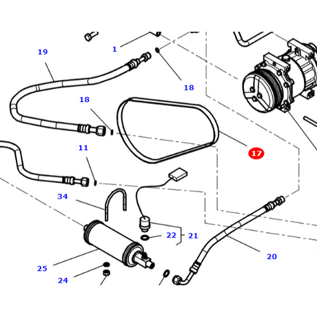 Massey Ferguson - Fan Belt - 4284908M2 - Farming Parts