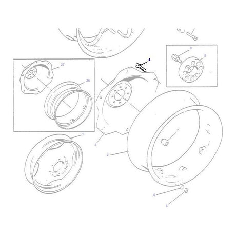 Massey Ferguson - Stud Disc-Rim  - 828217M1 - Farming Parts