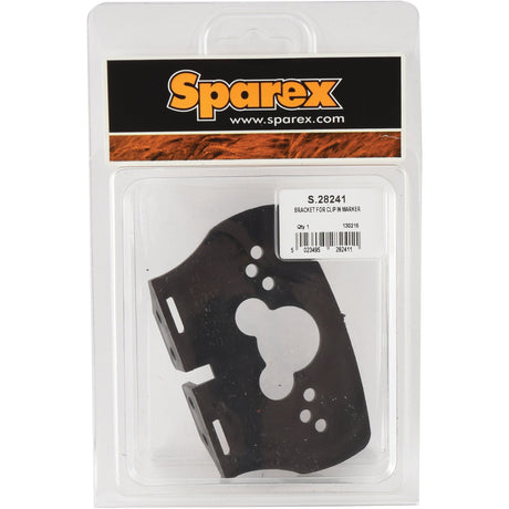 The original packet displays plastic packaging containing a bracket with a black band clip for markers, labeled "S.28241" from the brand "Sparex." Suitable for various marking tools, this product includes essential manufacturing information on the back.