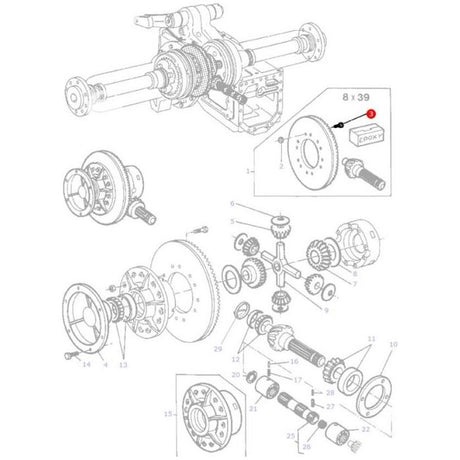 Massey Ferguson - Bolt Pinion - 825776M1 - Farming Parts