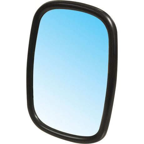 The Mirror Head - Rectangular, Convex, 178 x 127mm by Sparex, features a black frame and a reflection of a blue sky, making it suitable for both modern and classic interiors.