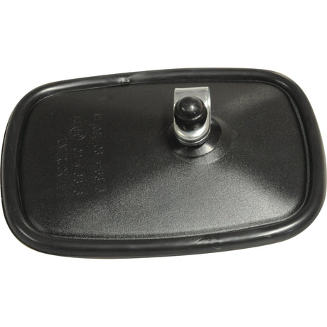 The Sparex Mirror Head - Rectangular, Convex, 178 x 127mm (S.28639) is a universal fitting black side mirror for vehicles, featuring a centrally located metal mounting bracket and suitable for various car models.