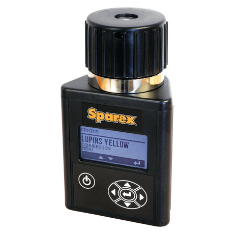 A digital grain moisture meter branded "Sparex" on the front, showing "Lupins Yellow" on its screen. Suitable for farmers and quality inspectors alike, this is the MT-PRO+ Grain Moisture Tester - S.28675.