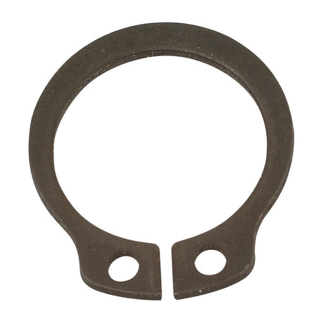 The Sparex External Circlip, 11mm (Sparex Part No. S.2870), conforms to DIN 471 standards and features two holes at the ends, making it suitable for holding components onto an 11mm shaft or within a housing.