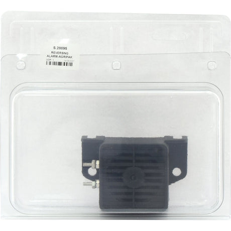 A packaged 12/24V reversing alarm device in a transparent plastic case, displaying the part number S.28895 and labeled "Reversing Alarm 12/24V (Agripak)" from Sparex.