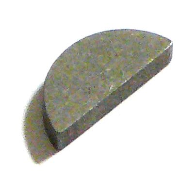 A small, metallic, semicircular object on a white background, resembling a Sparex Imperial Woodruff Key 5/32'' x 7/8'' (DIN 6888) | Sparex Part No. S.2909.