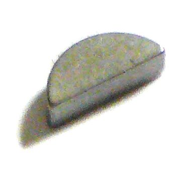 A semi-circular metallic object, resembling the Imperial Woodruff Key 3/16'' x 5/8'' (DIN or Standard No. DIN 6888), Sparex Part No. S.2910 from the brand Sparex, is displayed against a plain background.