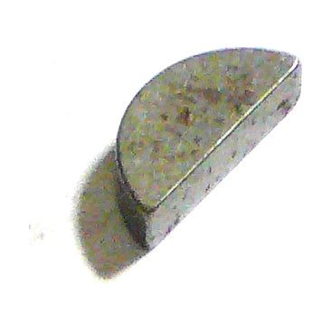 An Imperial Woodruff Key 3/16'' x 3/4'' (DIN or Standard No. DIN 6888) from Sparex, with a flat side resembling a metal semi-circular mechanical component, is placed on a white background.