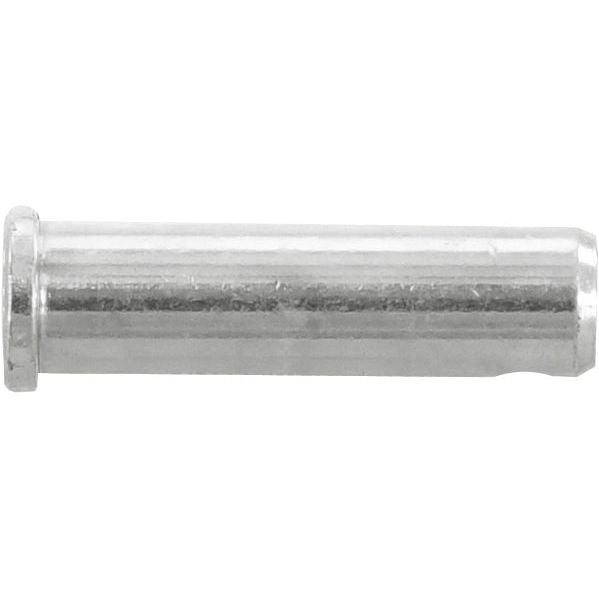 The Sparex Lower Link Pin 16x50mm (Sparex Part No. S.29168) is a cylindrical metal pin with a flat head on one end, boasting a smooth, shiny silver surface and measuring 16mm in diameter and 50mm in overall length.