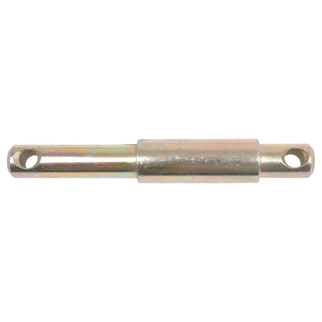 The Sparex Lower Link Pin – Dual Category 28 - 36 - 28mm Cat.2/3 (Sparex Part No.S.29235) features threaded ends and attachment holes for tensioning or adjusting the length of cables or rods. It is compatible with Category 2/3 systems and can be paired with a Dual Category Pin for enhanced versatility.
