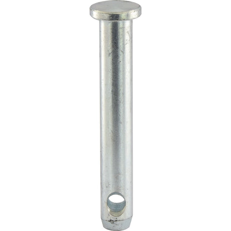 A metal cylindrical pin by Sparex, branded as Lower link pin 22x128mm Cat. 1 (Sparex Part No.S.29242), features a flat head, a hole near the bottom end, and an overall length of 154.5mm.