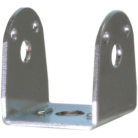 The Sparex Work Light Bracket - S.29343 is a metal U-bracket featuring three evenly spaced circular holes on each side, making it ideal for various mounting applications.