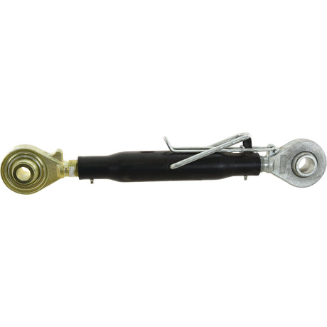 Introducing the Sparex Top Link Heavy Duty (Cat.2/2) Ball and Ball, M36 x 3.00, min length 560mm – S.29576: a versatile mechanical link rod featuring swivel joints and a metal safety pin, suitable for various applications.