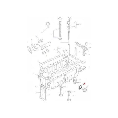 Massey Ferguson - O Ring Sump Bung - 3638382M1 - Farming Parts