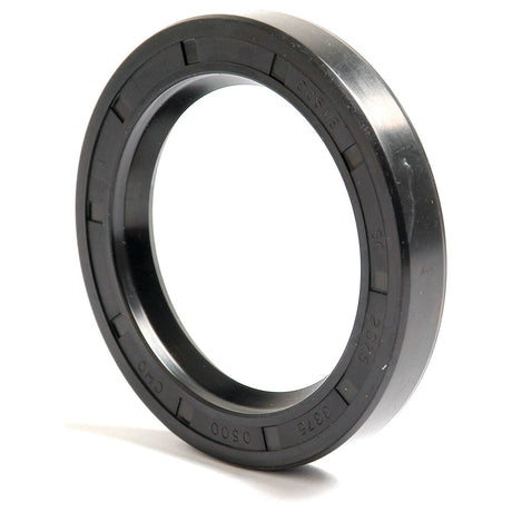 The Sparex Imperial Rotary Shaft Seal (Part No. S.2977), with dimensions of 2 3/8'' x 3 3/8'' x 1/2'', features a black rubber construction with an outer ridge visible and is designed to prevent leaks and protect machinery from contaminants; it includes a Single Lip for enhanced sealing performance.